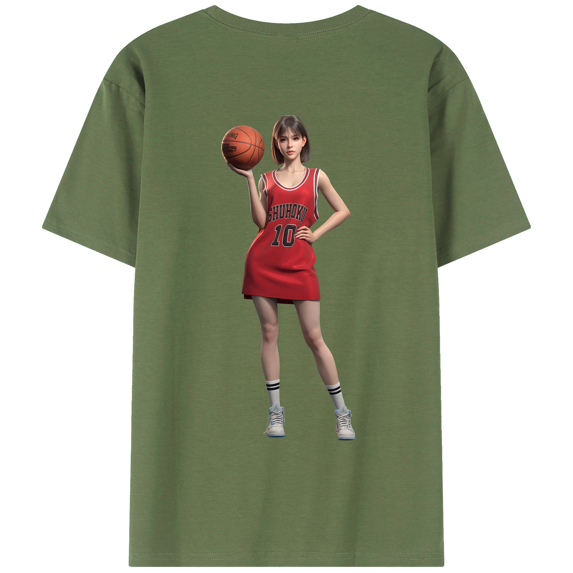 （画像用） SLAM DUNK／スラムダンク 綿100％ メンズ半袖Tシャツ（バックプリント） 通気性